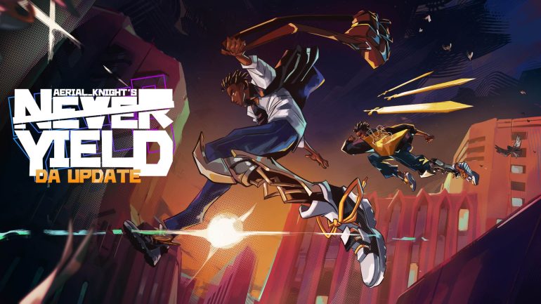 Official key art for Aerial Knight's Never Yield content update