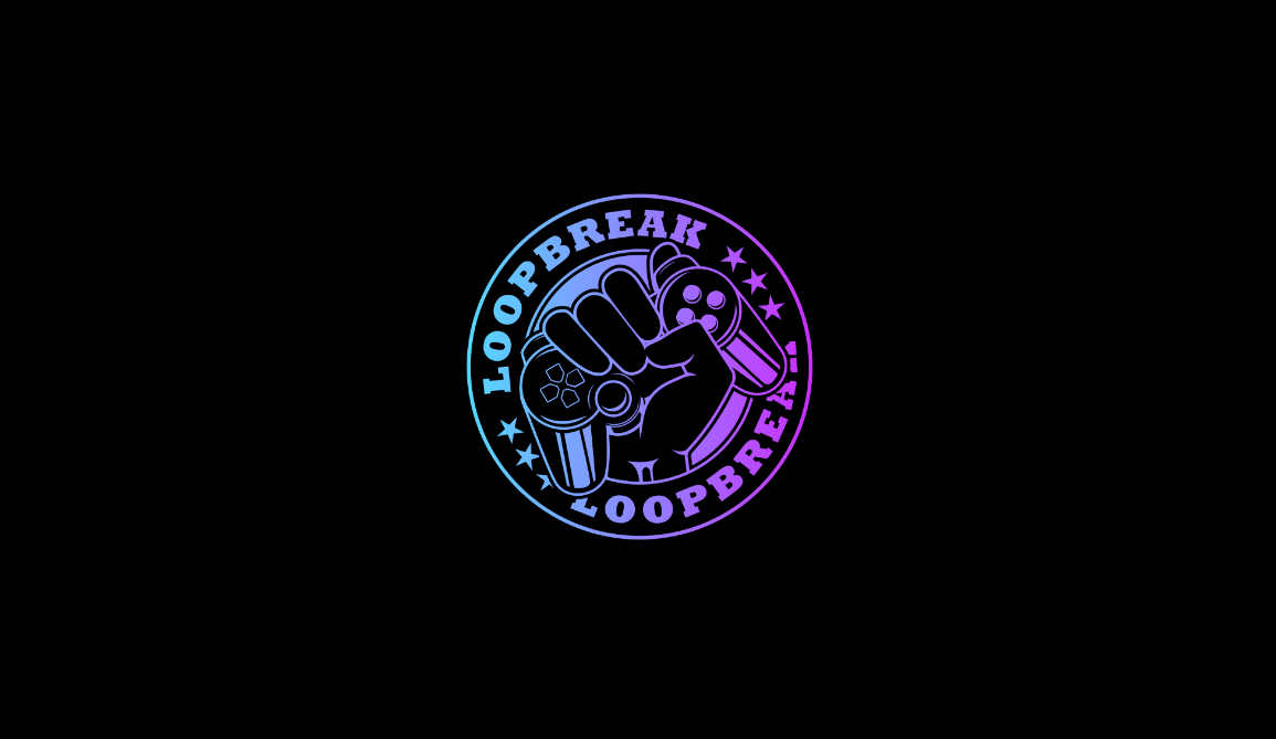 The LoopBreak logo on a black background