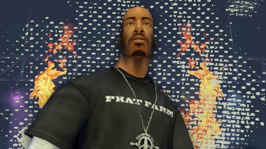 Ludacris in a Phat Farm t-shirt