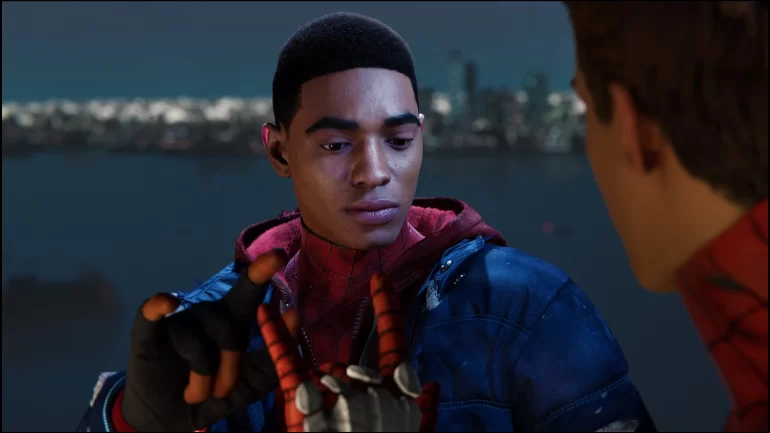 Miles Morales without his mask on