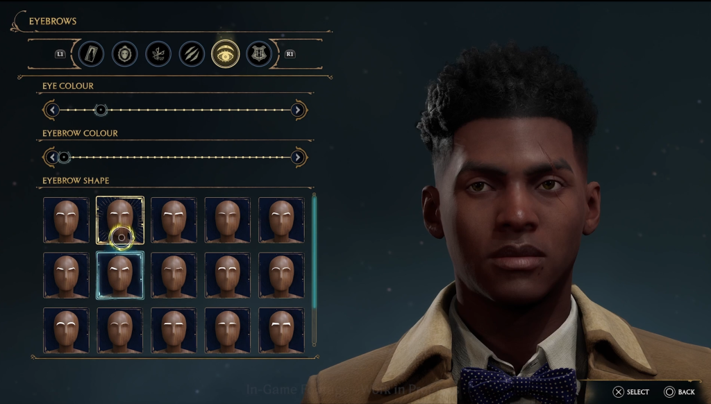 Hogwarts Legacy Character Creation Menu