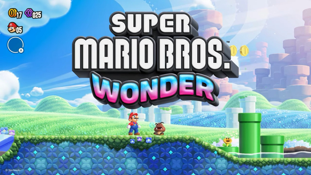 Super Mario Bros Wonder title from trailer