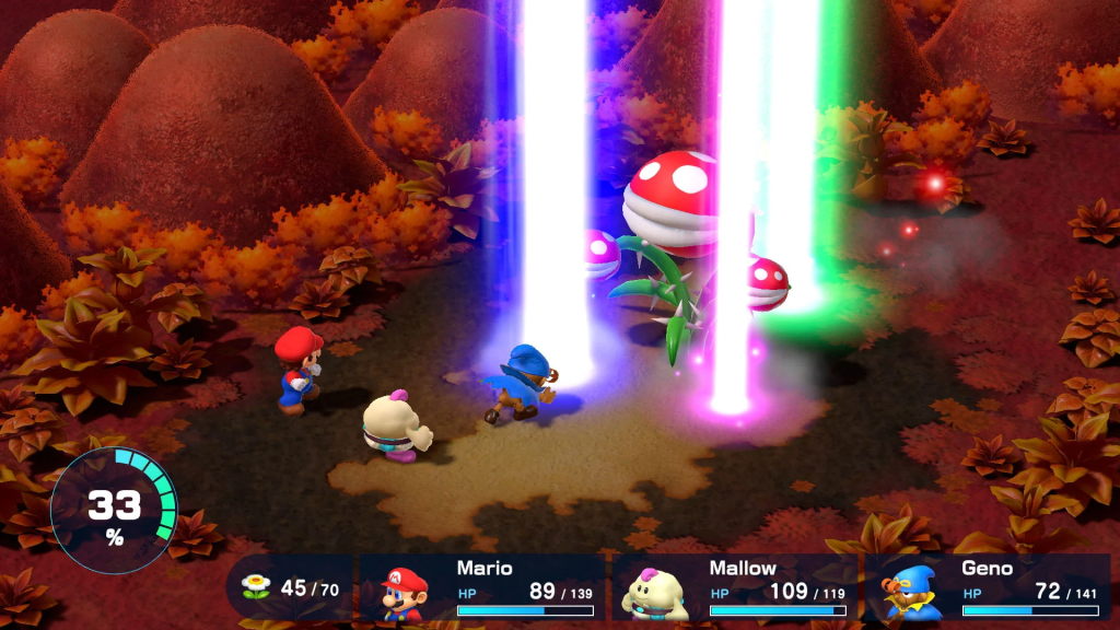 Super Mario RPG Remake battle screenshot