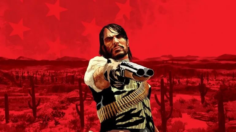 Red Dead Redemption Cover (John Marston holding gun)