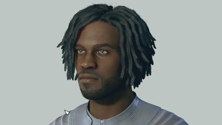 Starfield character with locs