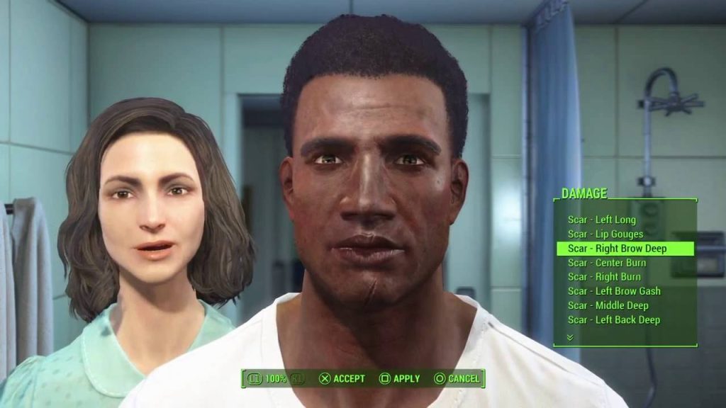 Fallout 4 character with short afro